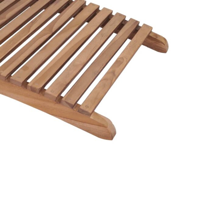 Chaises longues pliables lot de 2 Bois de teck solide – Image 9