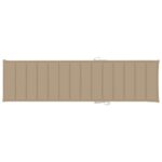 Chaises longues 2 pcs avec coussin beige Bois de teck solide – Image 12