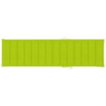 Chaises longues lot de 2 et coussin vert vif Bois teck solide – Image 12