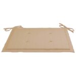 Chaises de jardin empilables avec coussins lot de 6 Teck solide – Image 8