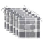 Chaises de jardin empilables avec coussins lot de 6 Teck solide – Image 6