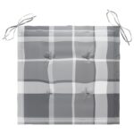 Chaises de jardin empilables avec coussins lot de 6 Teck solide – Image 9