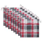 Chaises de jardin empilables avec coussins lot de 8 Teck solide – Image 6