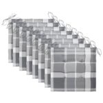 Chaises de jardin empilables avec coussins lot de 8 Teck solide – Image 6