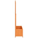 Jardinière à treillis jardin Marron 70x30x135 cm Bois de sapin – Image 2