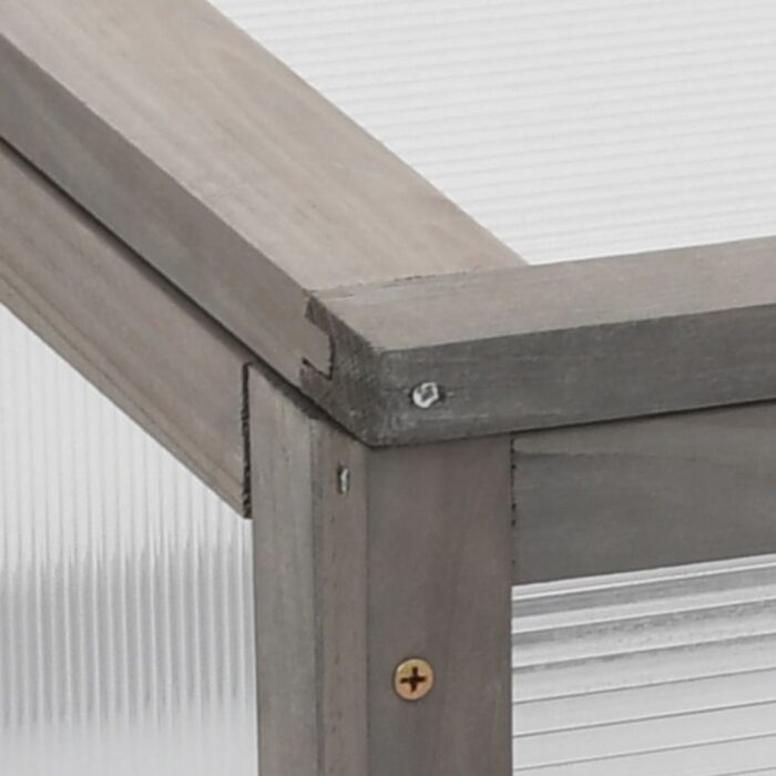 Lit surélevé avec serre 110x54x120 cm Bois de sapin massif – Image 12