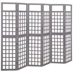 Cloison de séparation à 6 panneaux/treillis bois sapin massif – Image 2