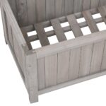 Jardinière à treillis de jardin Gris 70x30x135 cm Bois de sapin – Image 5