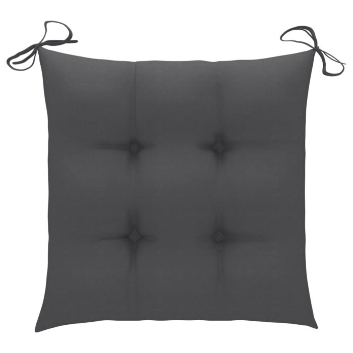 Chaises pliables de jardin lot de 8 avec coussins Bois d'acacia – Image 10