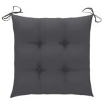 Chaises pliables de jardin lot de 6 avec coussins Bois d'acacia – Image 11