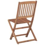 Chaises pliables de jardin lot de 8 avec coussins Bois d'acacia – Image 6