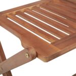 Chaises pliables de jardin lot de 8 avec coussins Bois d'acacia – Image 7