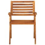 Chaises de jardin lot de 6 Bois d'acacia solide – Image 2