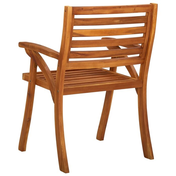 Chaises de jardin lot de 6 Bois d'acacia solide – Image 4