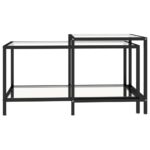 Tables à thé 2 pcs Verre trempé Transparent – Image 2