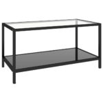 Tables à thé 2 pcs Verre trempé Noir – Image 5
