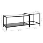Tables à thé 2 pcs Verre trempé Noir – Image 7