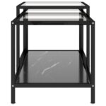 Tables à thé 2 pcs Verre trempé Noir – Image 2