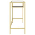 Bureau d'ordinateur Transparent 100x36x74 cm Verre trempé – Image 2