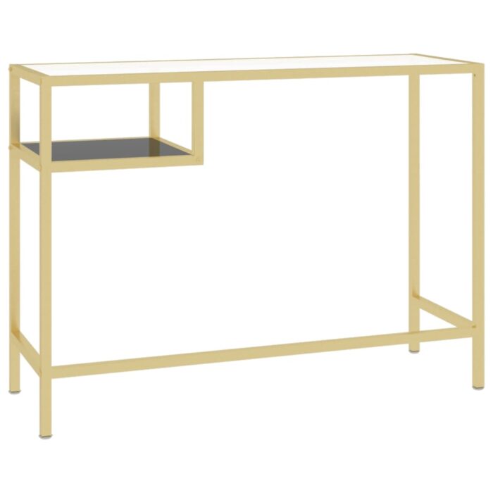 Bureau d'ordinateur Transparent 100x36x74 cm Verre trempé – Image 3