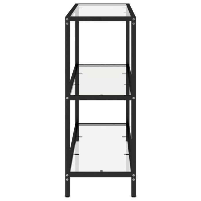 Étagère transparent 100x36x90 cm verre trempé – Image 2