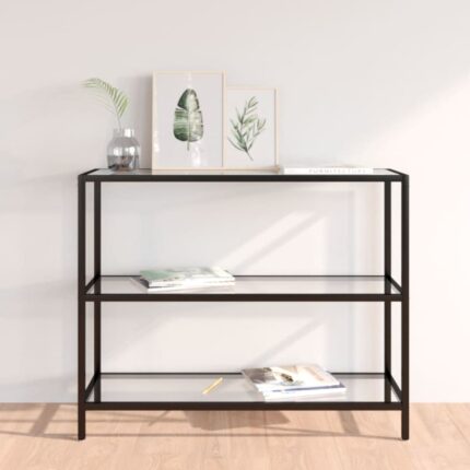 Étagère transparent 100x36x90 cm verre trempé