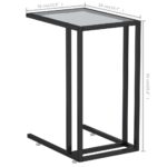 Table d'appoint ordinateur Transparent 50x35x65 cm Verre trempé – Image 5
