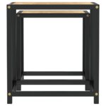 Tables à thé 2 pcs MDF Noir et jaune – Image 2