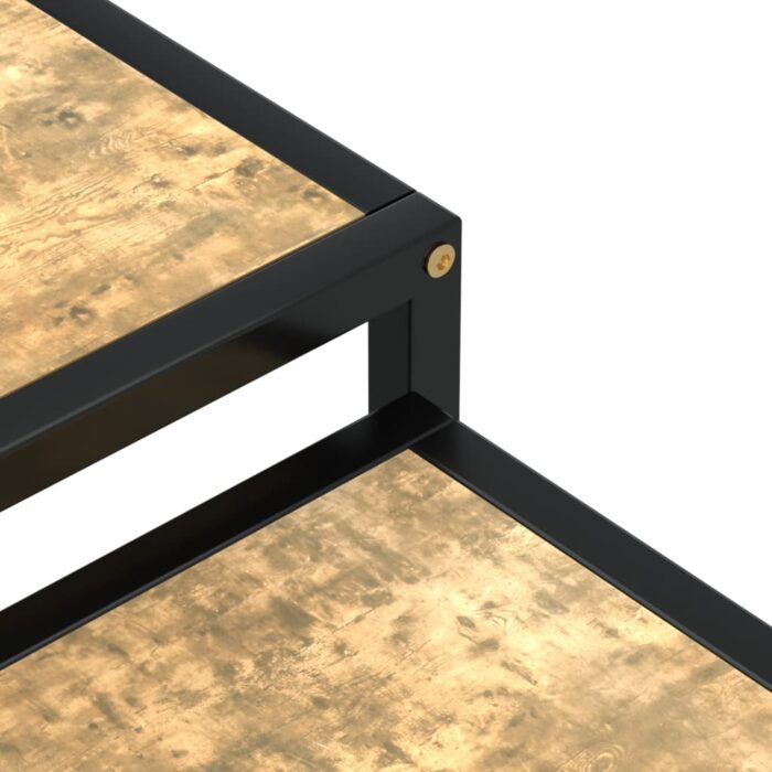 Tables à thé 2 pcs MDF Noir et jaune – Image 3