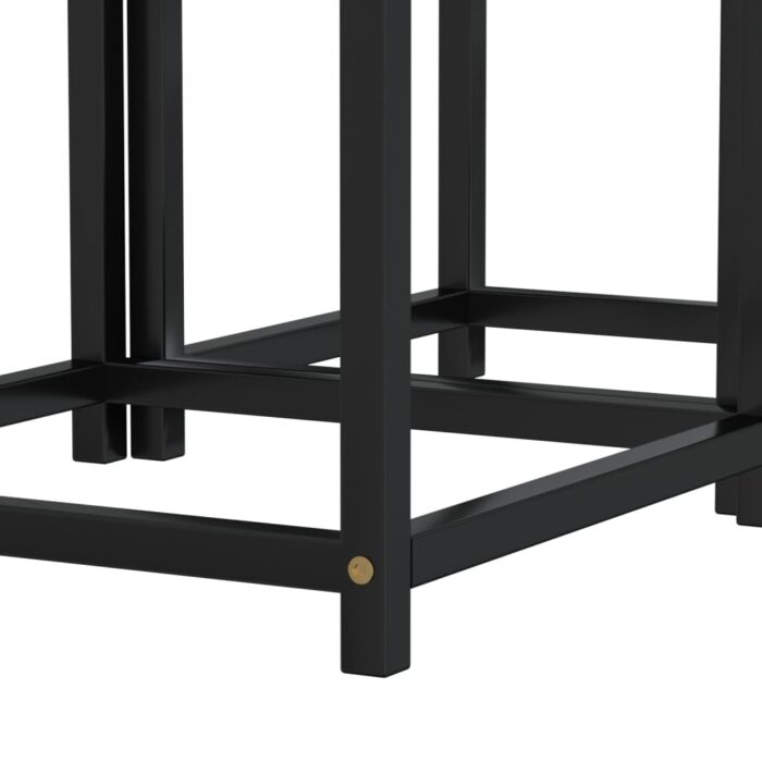 Tables à thé 2 pcs MDF Noir et jaune – Image 4