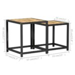 Tables à thé 2 pcs MDF Noir et jaune – Image 5