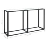 Table console Transparent 140x35x75,5 cm Verre trempé – Image 4