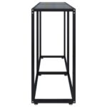 Table console Noir 140x35x75,5 cm Verre trempé – Image 2