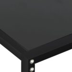Table console Noir 160x35x75,5 cm Verre trempé – Image 3