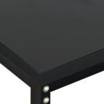 Table console Noir 180x35x75,5 cm Verre trempé – Image 3