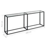 Table console Transparent 200x35x75,5 cm Verre trempé – Image 4
