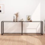 Table console Transparent 220x35x75,5 cm Verre trempé
