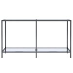 Table console Transparent 140x35x75,5 cm Verre trempé – Image 3