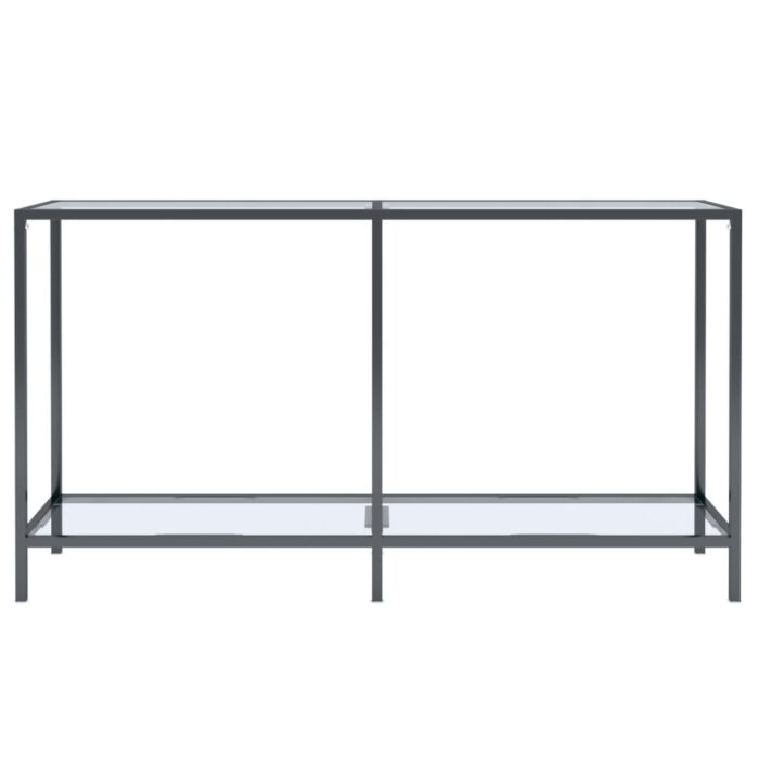 Table console Transparent 140x35x75,5 cm Verre trempé – Image 3