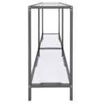 Table console Transparent 140x35x75,5 cm Verre trempé – Image 4