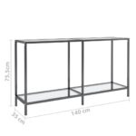 Table console Transparent 140x35x75,5 cm Verre trempé – Image 5