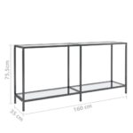 Table console Transparent 160x35x75,5 cm Verre trempé – Image 5