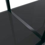 Table console Noir 180x35x75,5 cm Verre trempé – Image 3