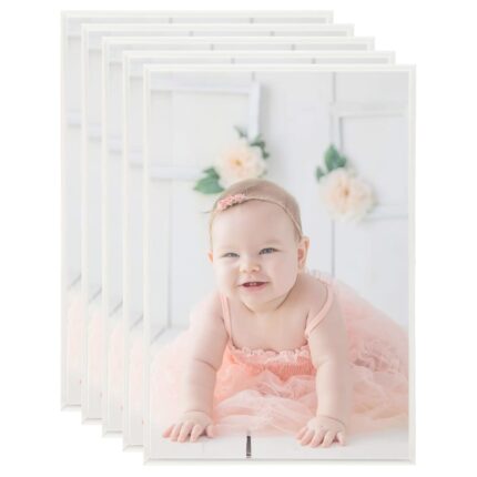 Collage de cadres photo 5 pcs de table Argenté 21x29,7 cm MDF