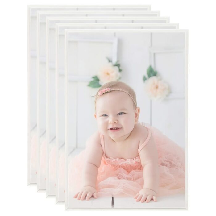 Collage de cadres photo 5 pcs de table Argenté 21x29,7 cm MDF – Image 1