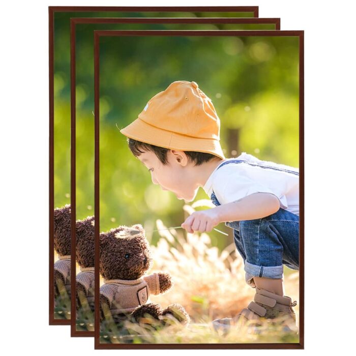 Collage de cadres photo 3 pcs de mur table Bronze 59,4x84cm MDF – Image 1