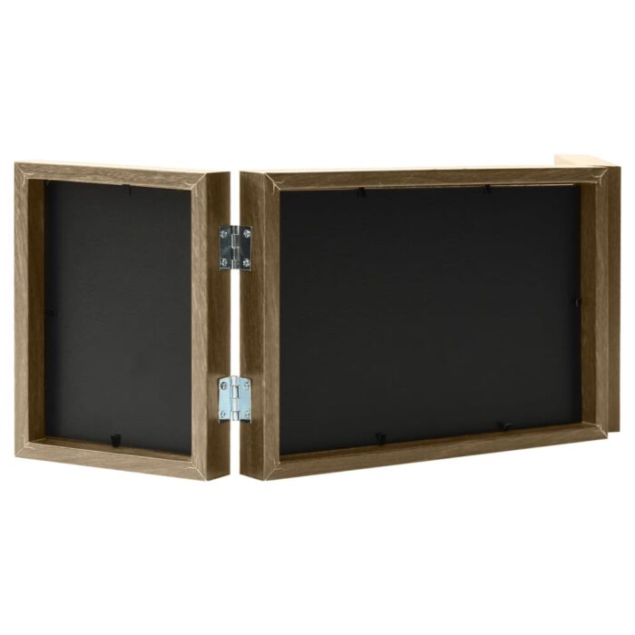 Cadre photo dépliable Marron clair 28x18 cm+2x(13x18 cm) – Image 2