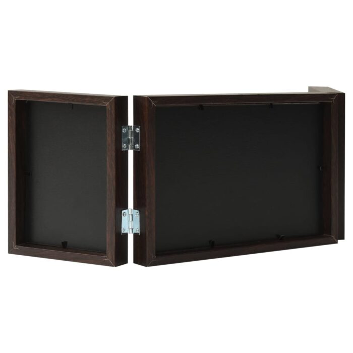 Cadre photo dépliable Marron foncé 28x18 cm+2x(13x18 cm) – Image 2