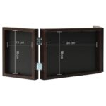 Cadre photo dépliable Marron foncé 28x18 cm+2x(13x18 cm) – Image 5