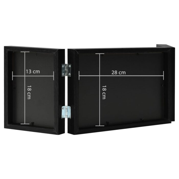 Cadre photo dépliable Noir 28x18 cm+2x(13x18 cm) – Image 5